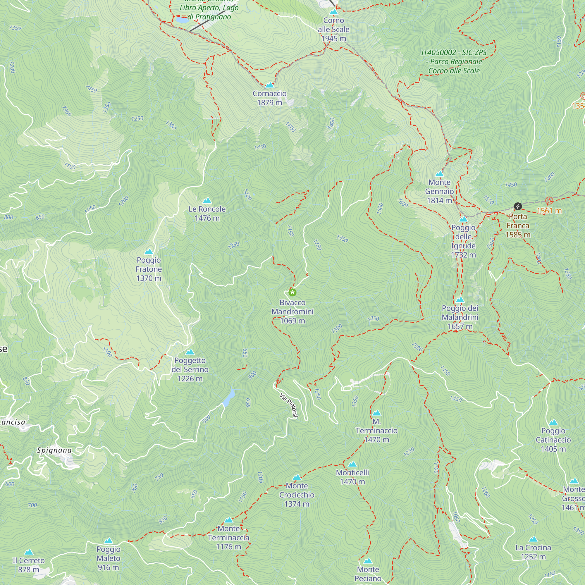 Bivacco Mandromini map