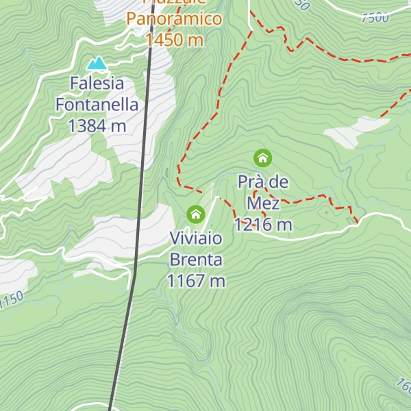Map of Prà della Casa