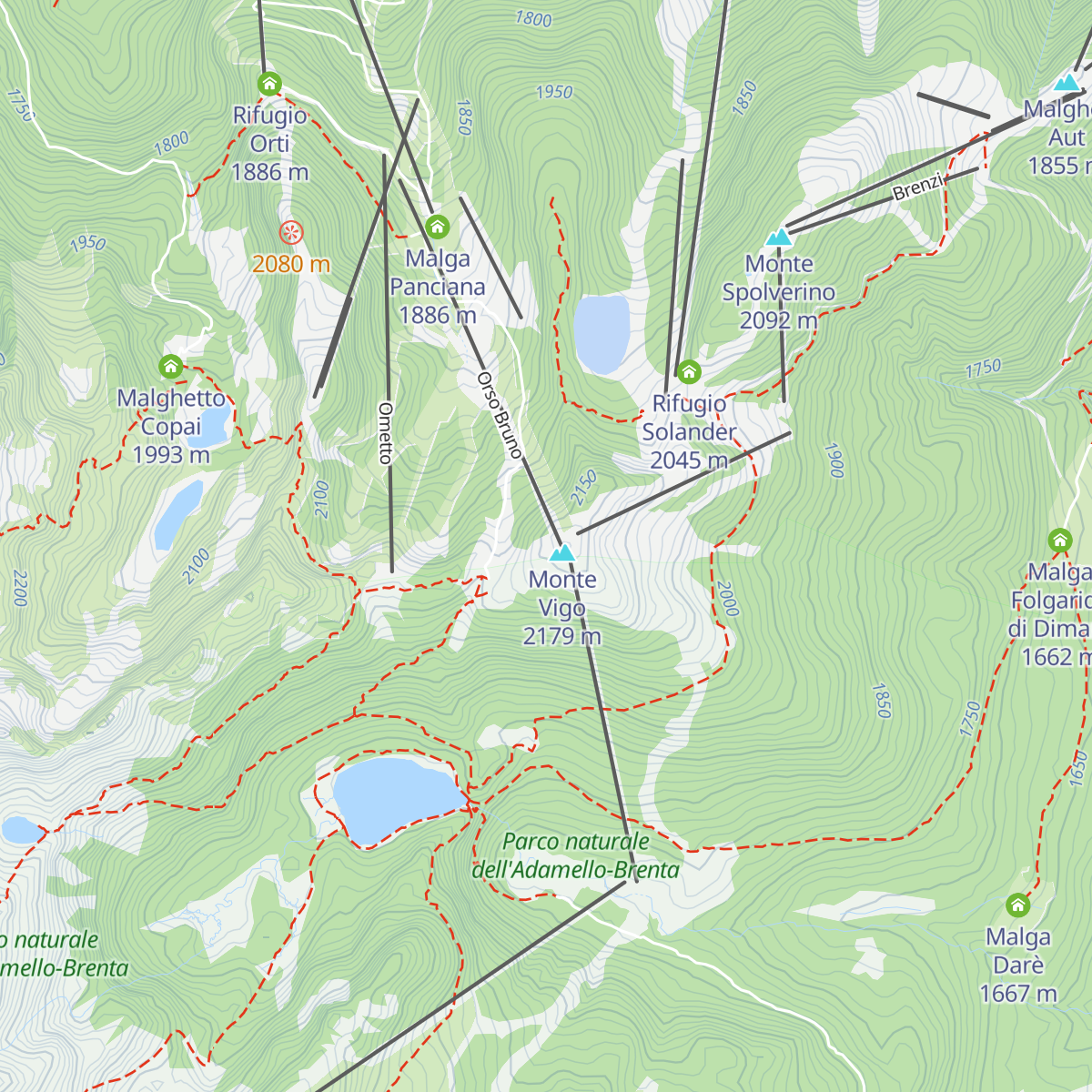 Rifugio Orso Bruno map