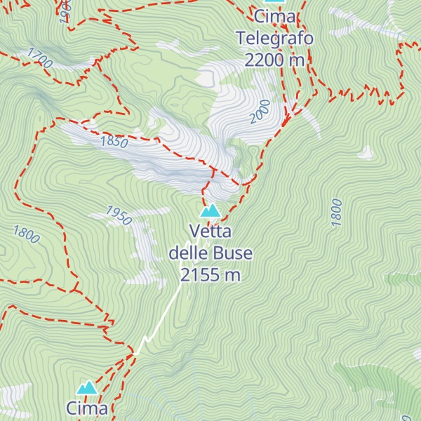 Map of Vetta delle Buse