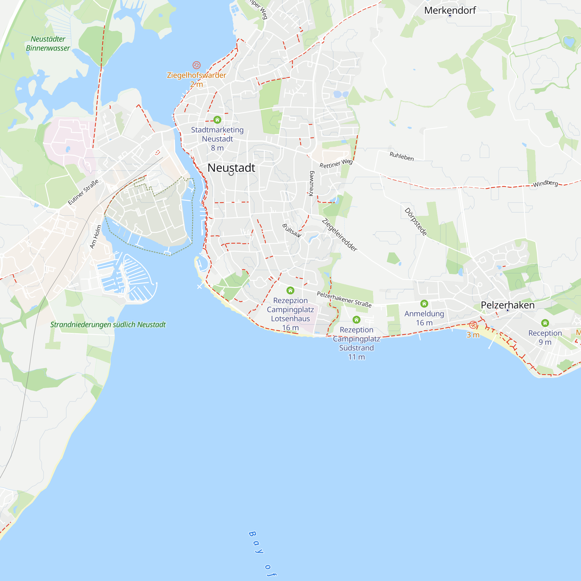 Rezepzion Campingplatz Lotsenhaus map