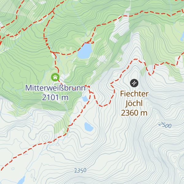 Map of Oberweißbrunn Alm - Malga Oberweißbrunn