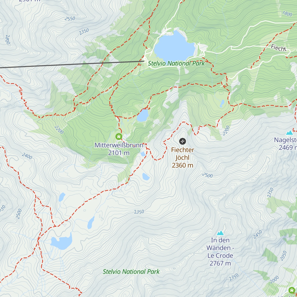 Oberweißbrunn Alm - Malga Oberweißbrunn map