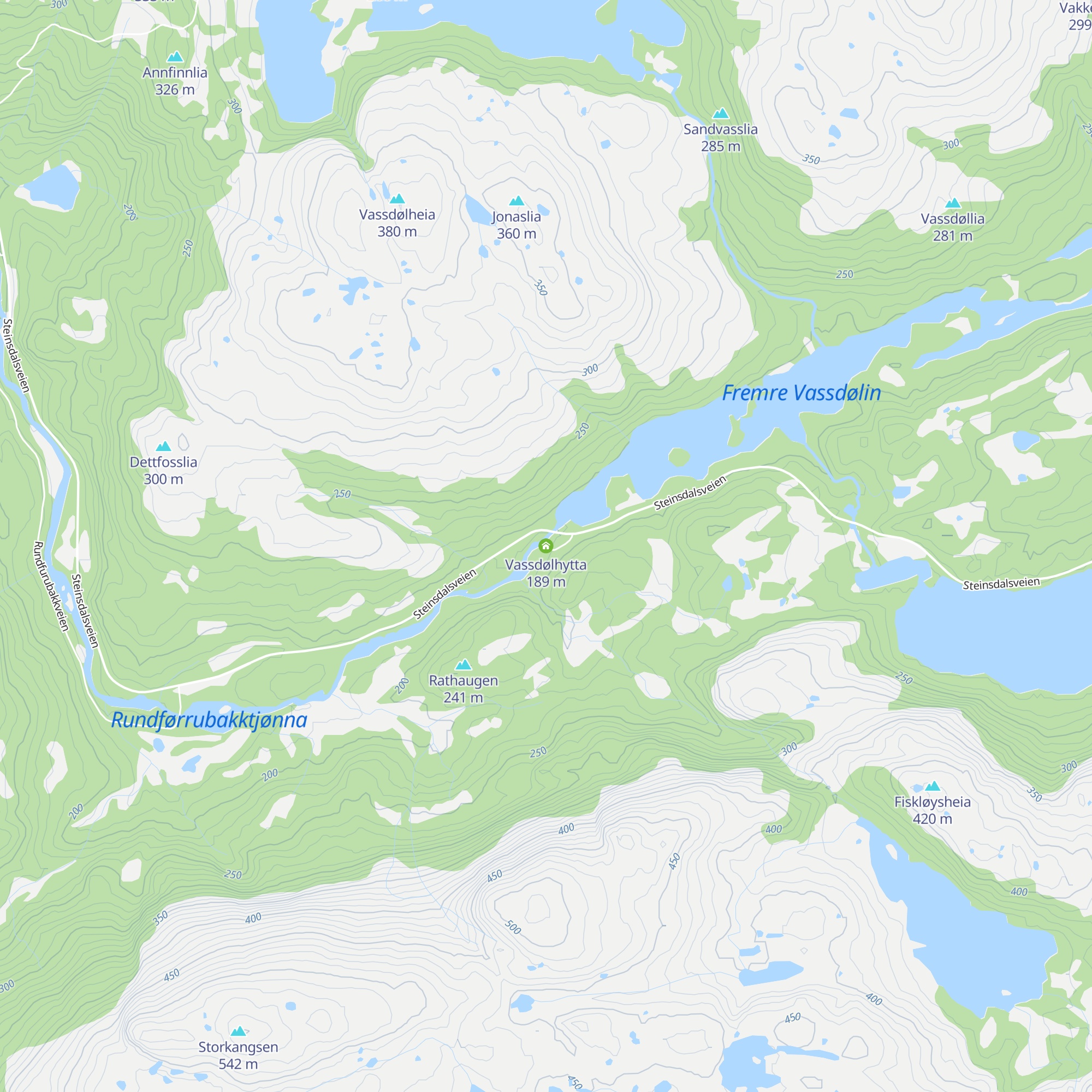 Vassdølhytta map