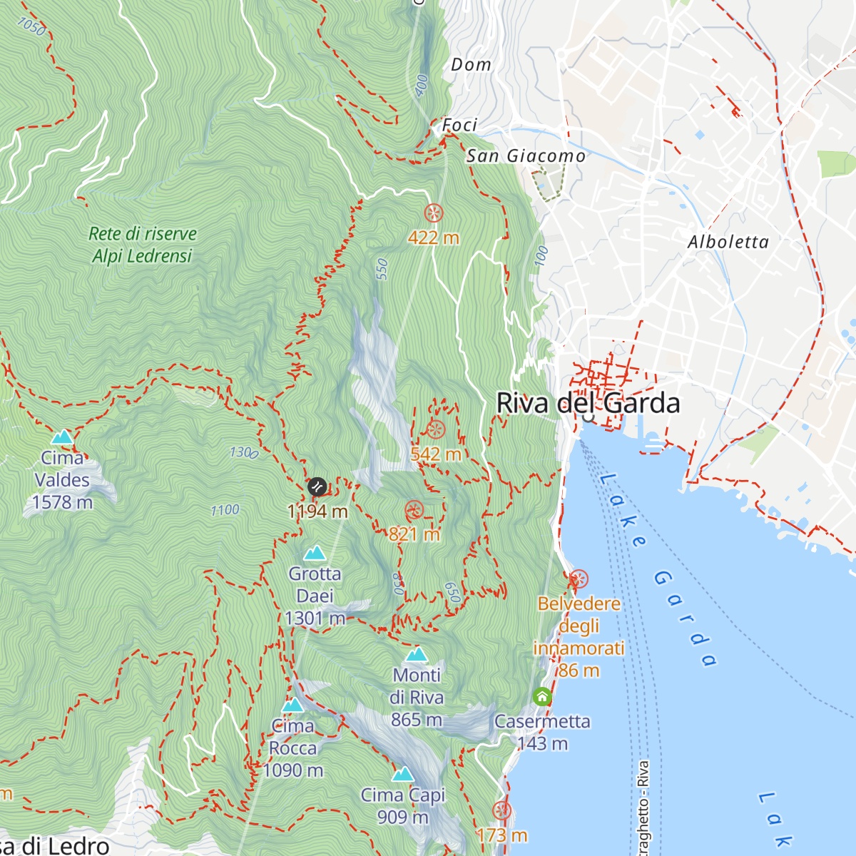 Capanna Santa Barbara map