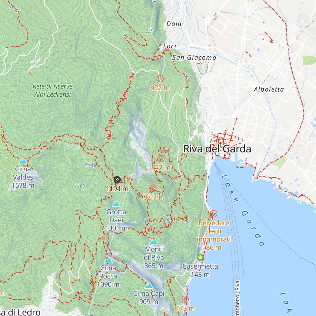 Capanna Santa Barbara map