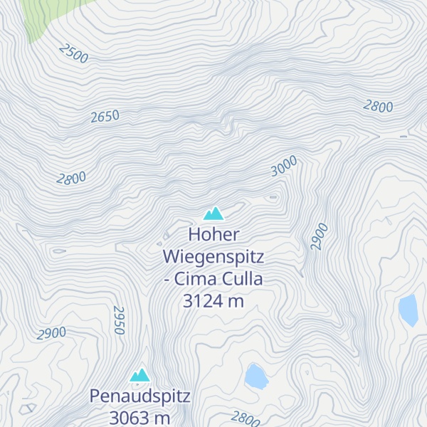 Map of Hoher Wiegenspitz - Cima Culla