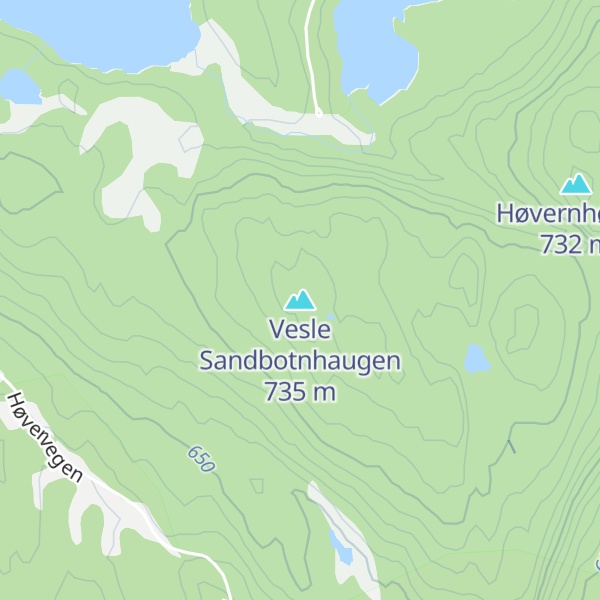Map of Vesle Sandbotnhaugen
