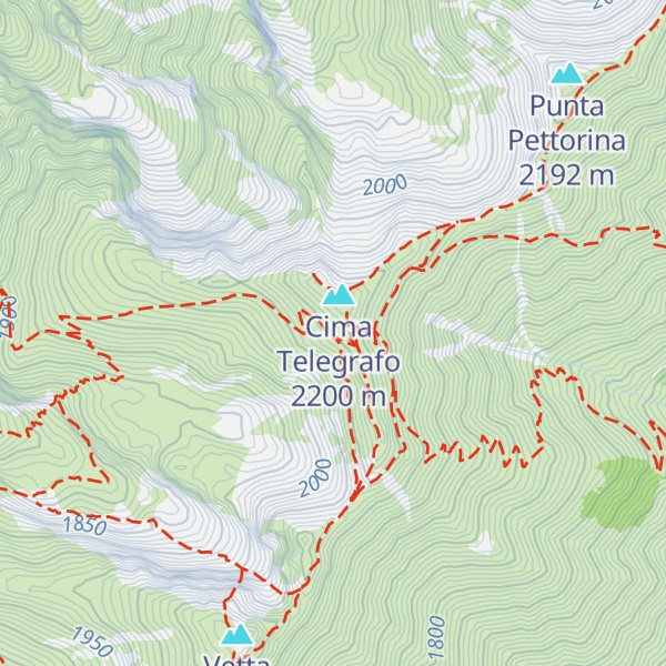 Map of Rifugio Calzolari-Pona al Telegrafo