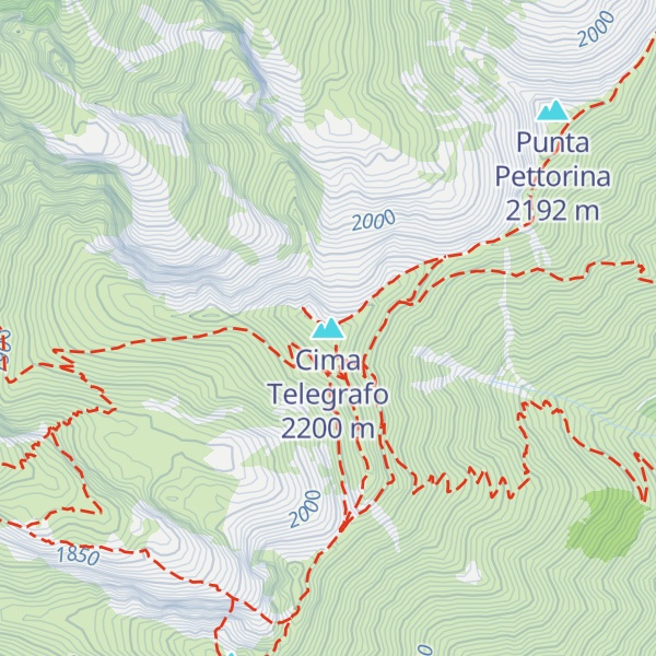 Map of Cima Telegrafo