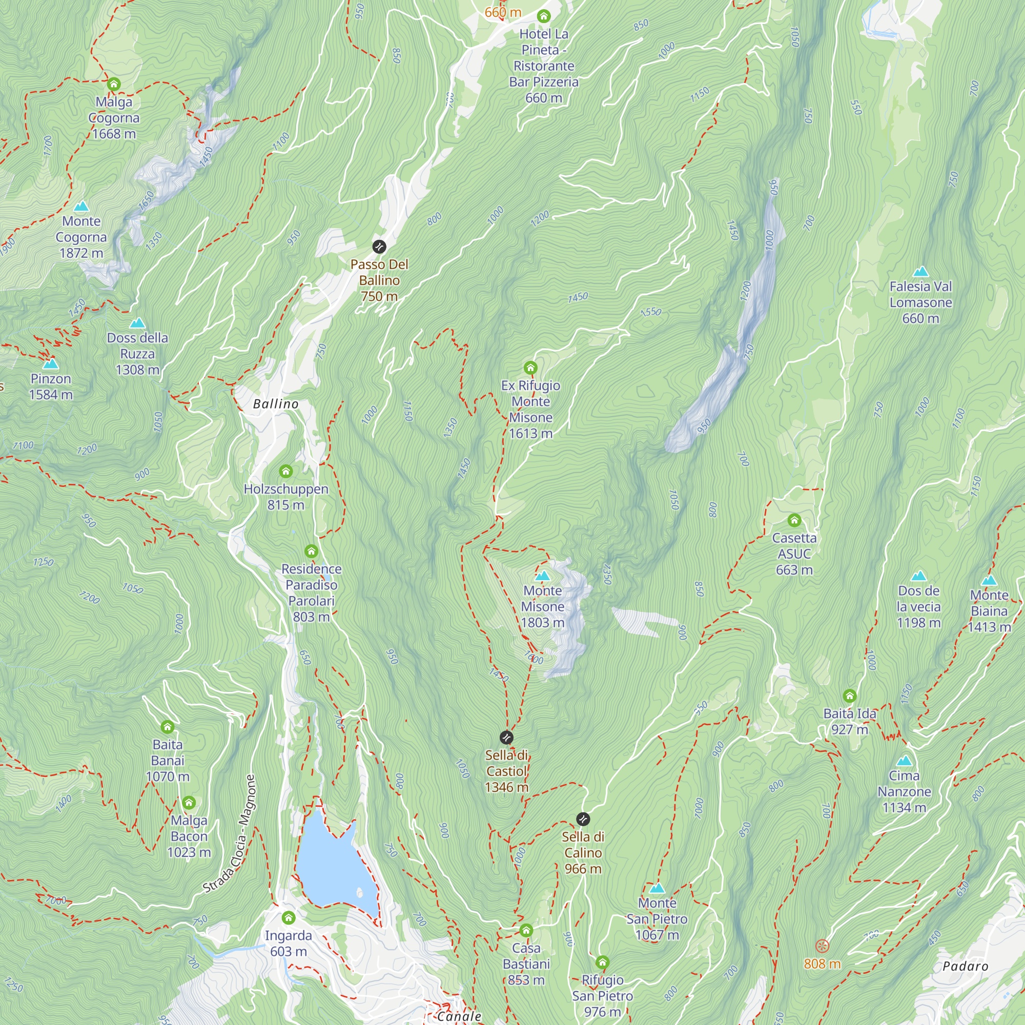 Malga Misone map
