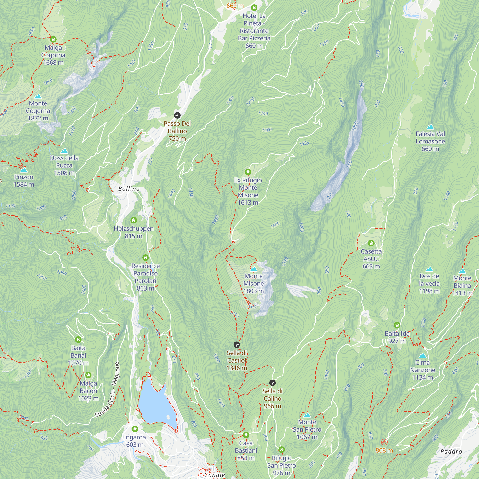 Malga Misone map