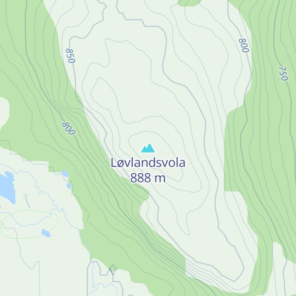 Map of Løvlandsvola