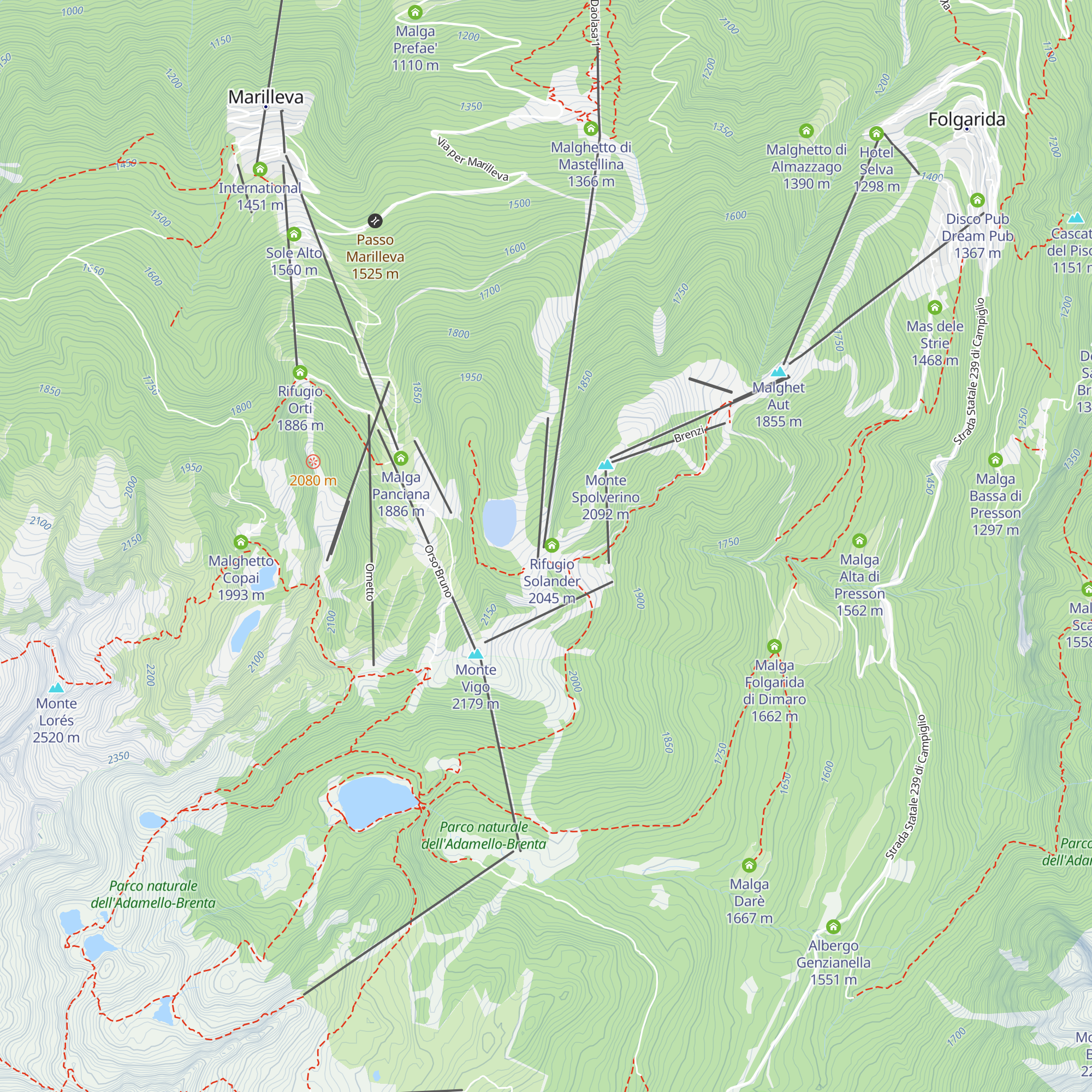 Rifugio Alpe Daolasa 2045 map