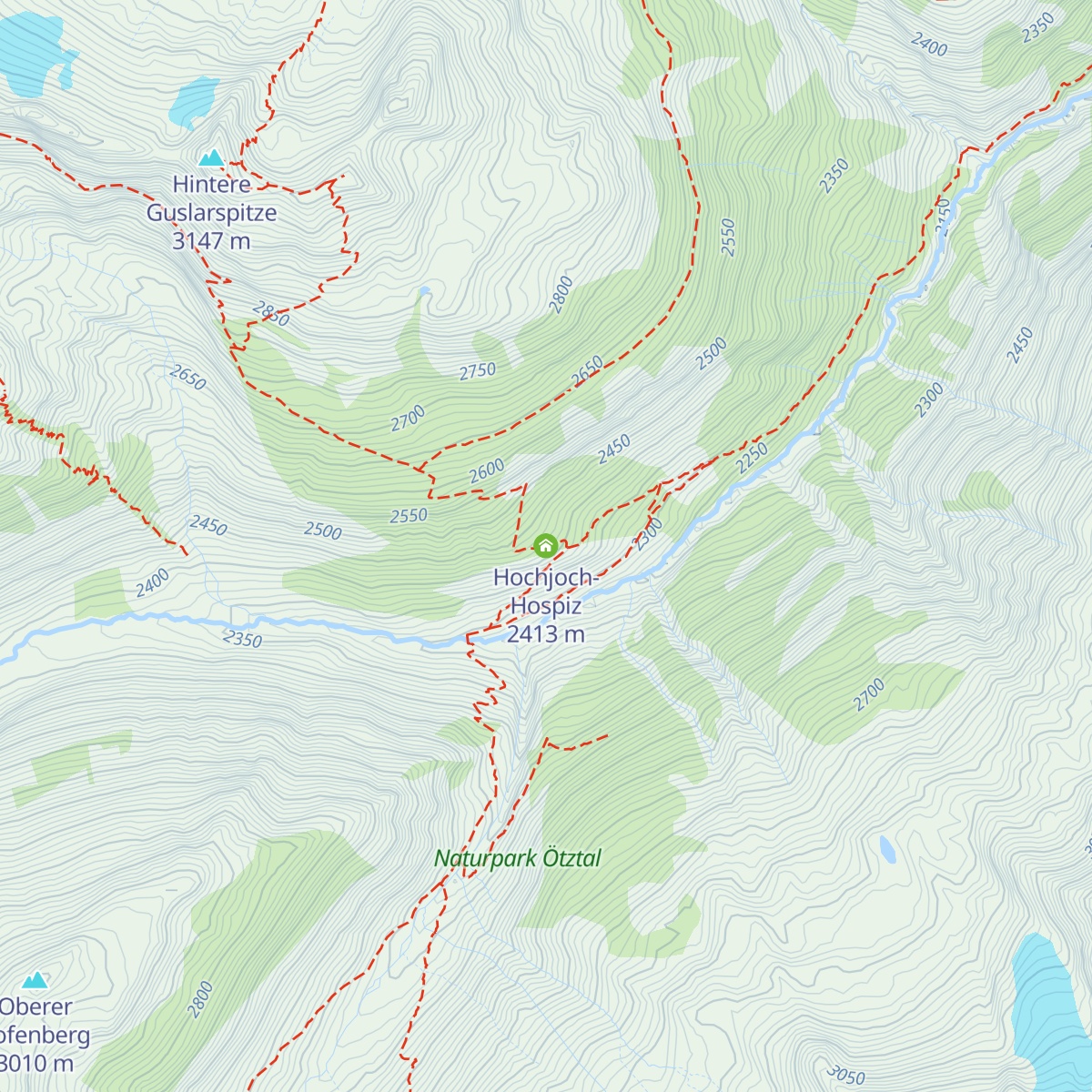 Hochjoch-Hospiz map