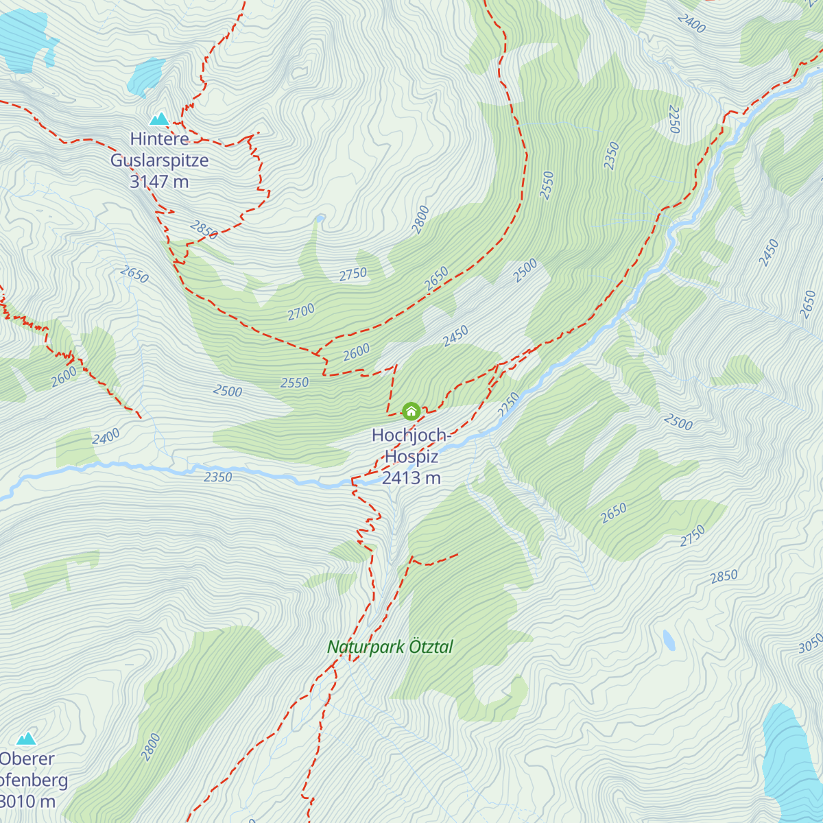 Hochjoch-Hospiz map