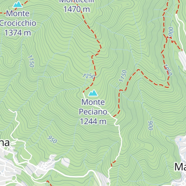 Map of Monte Peciano