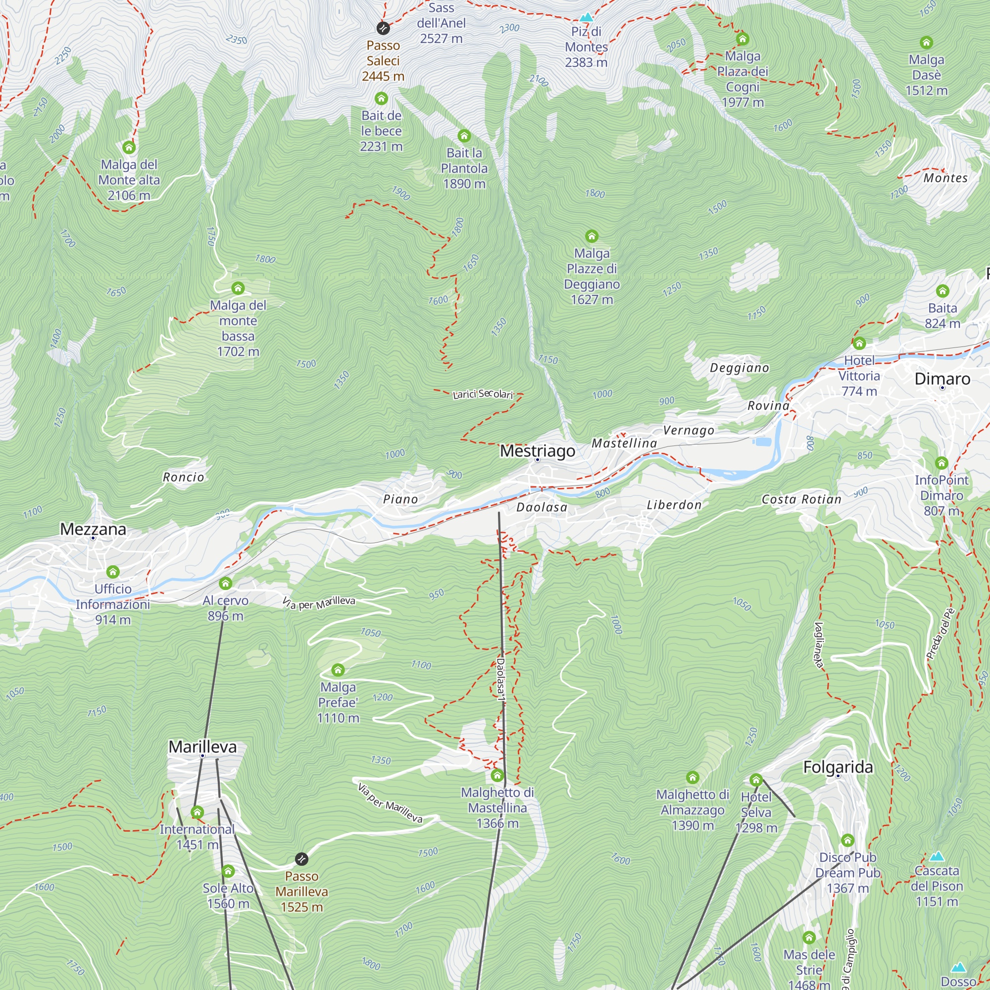 Bucaneve map