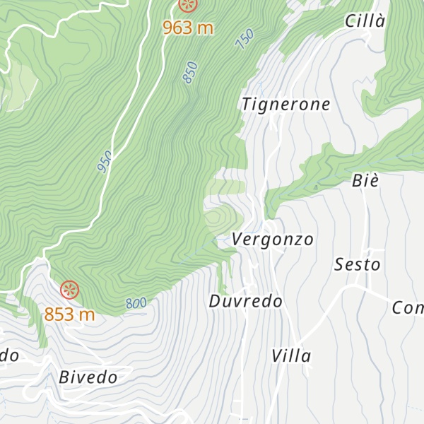 Map of Dos della vedova
