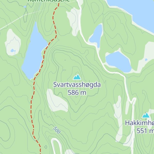 Map of Svartvasshøgda