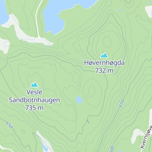 Map of Vestre Sandbotnhaugen