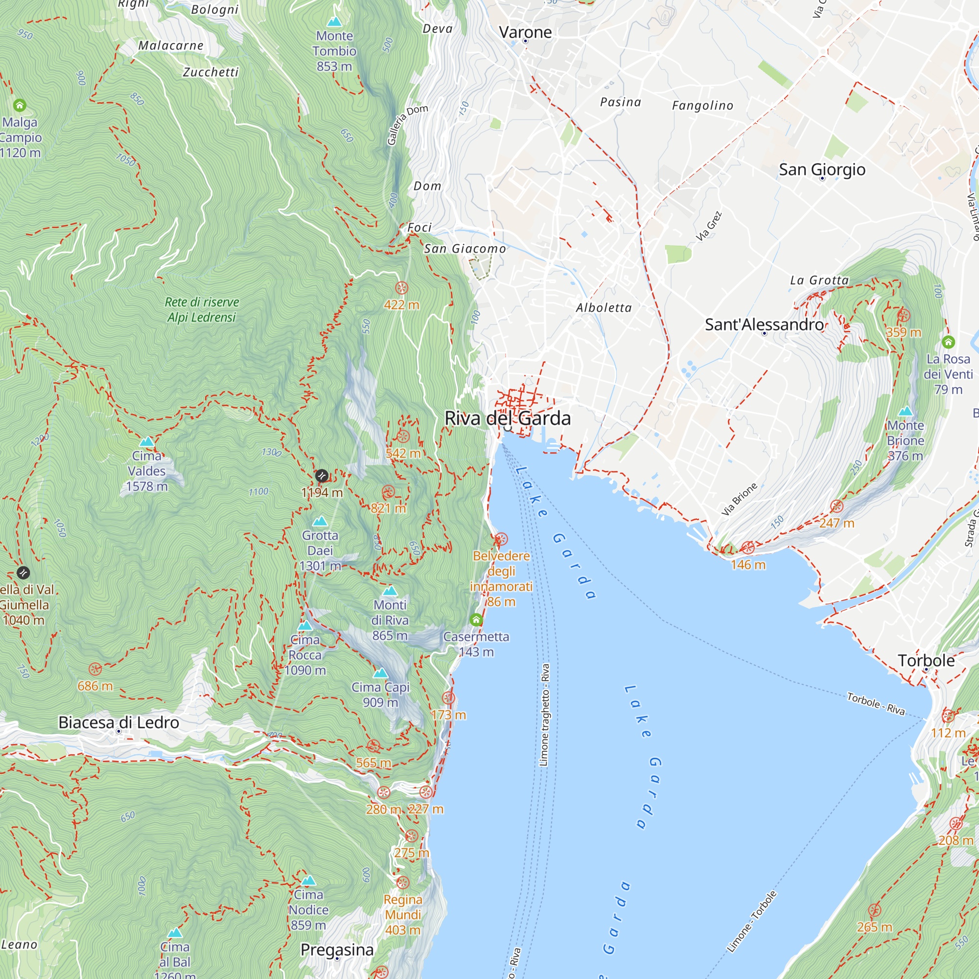 Cantoniera Riva del Garda map