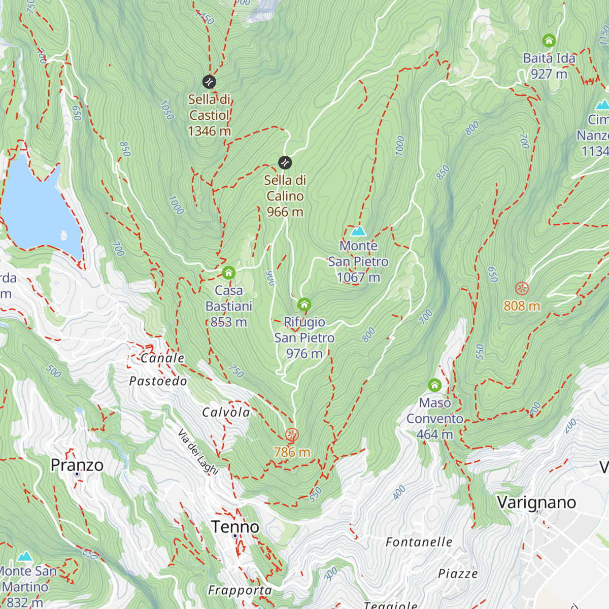 Rifugio San Pietro map