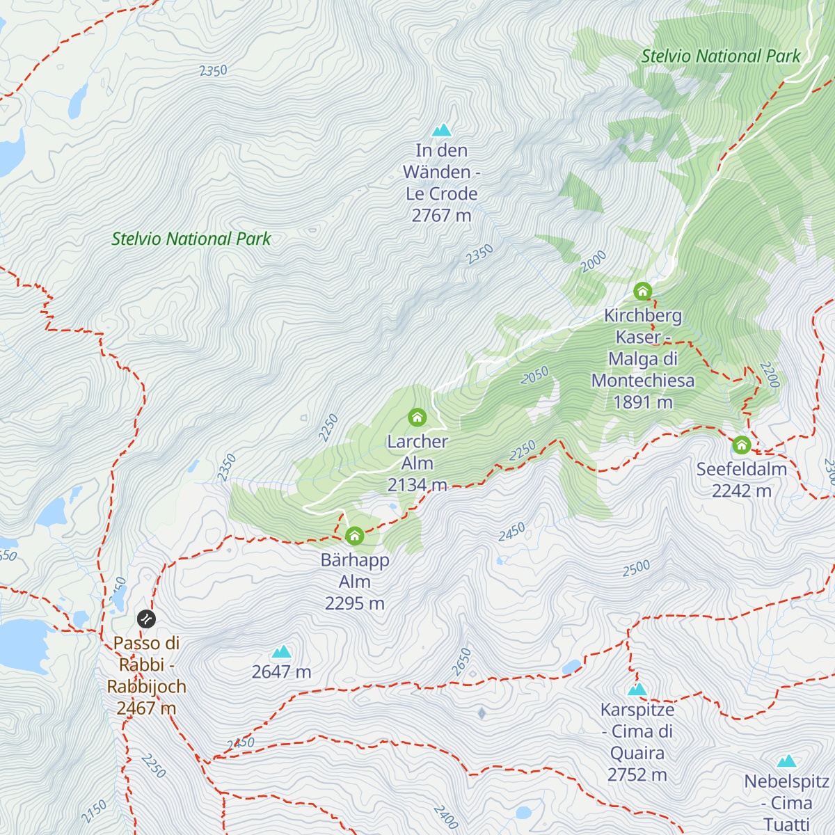 Larcher Alm map