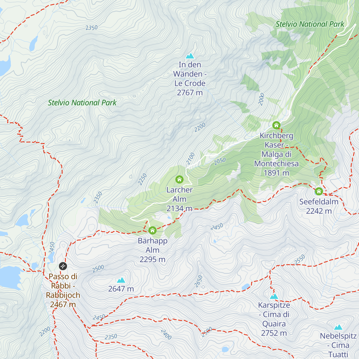Larcher Alm map
