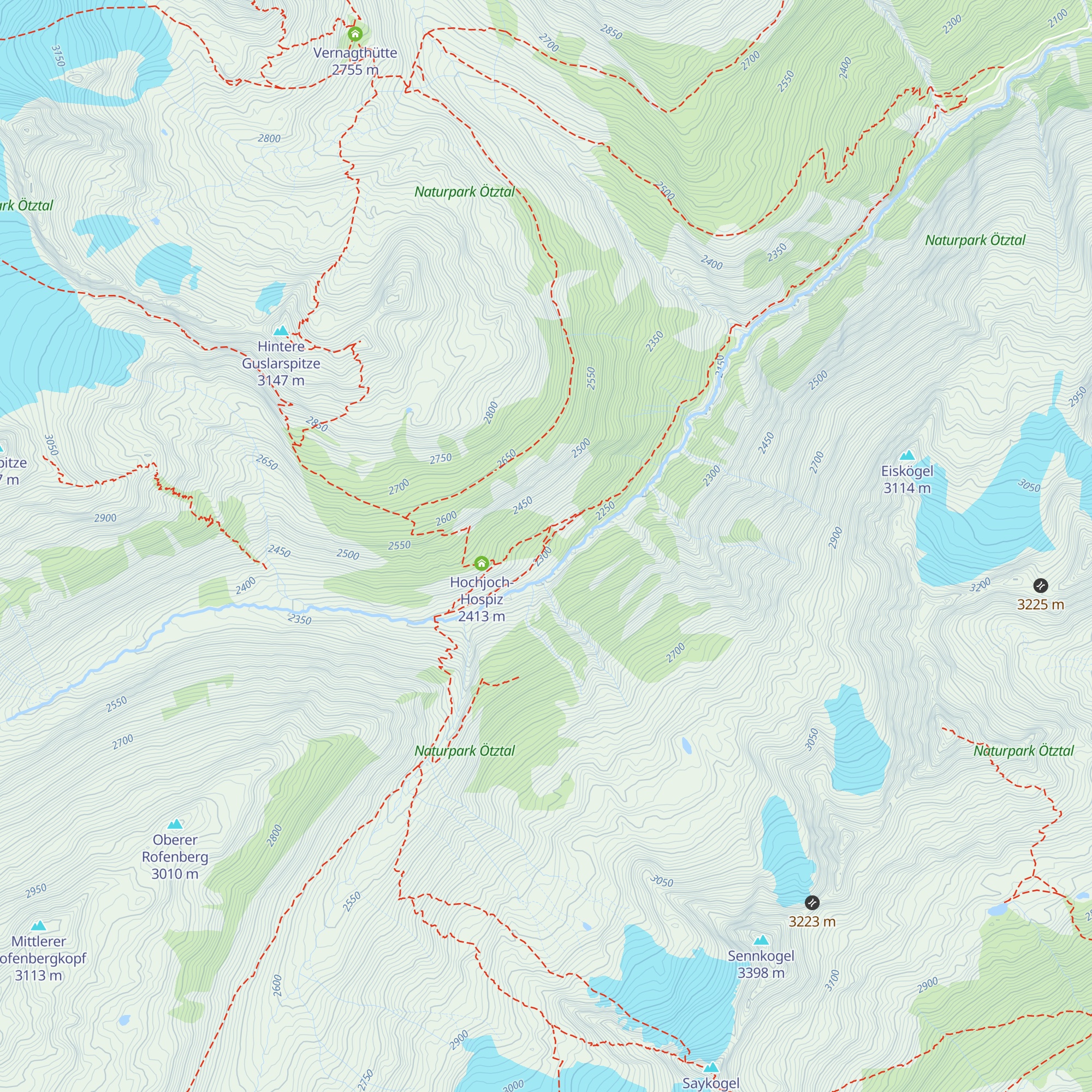Rofenbergalm map