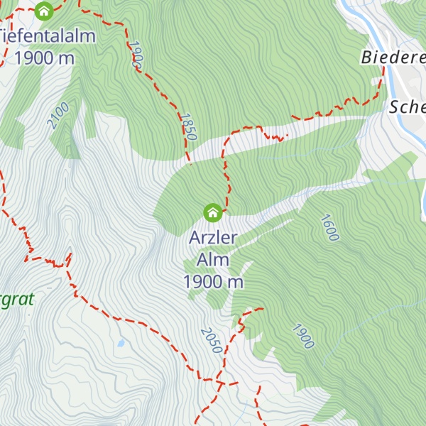 Map of Arzler Alm