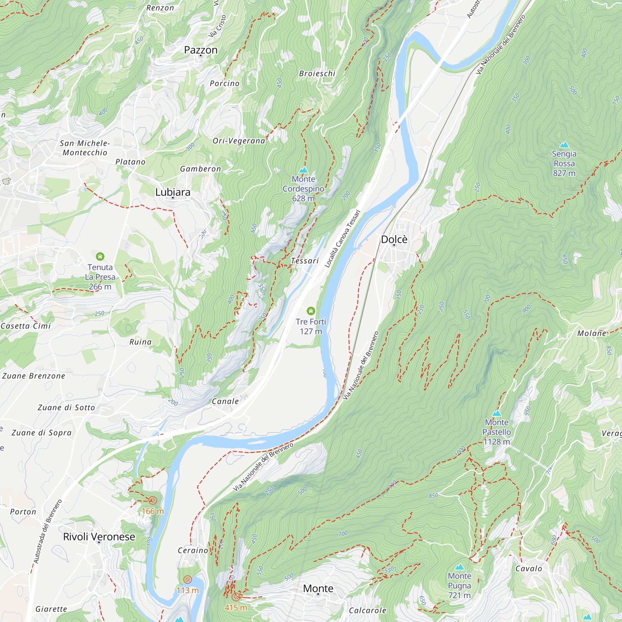 Tre Forti map