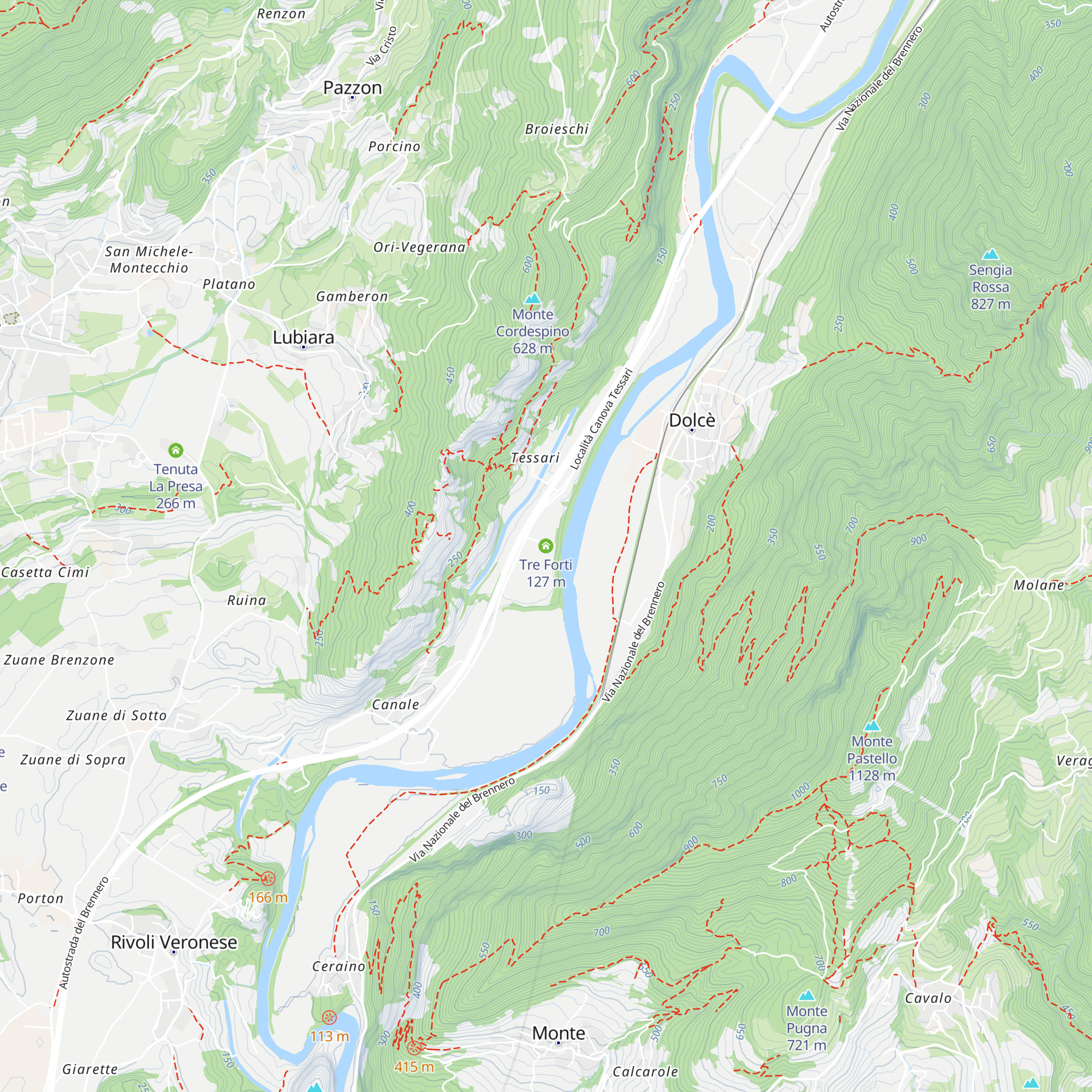Tre Forti map