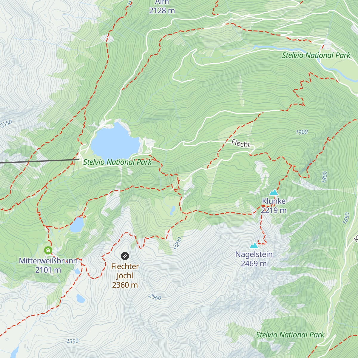 Fiecht Alm - Malga dei Pini map