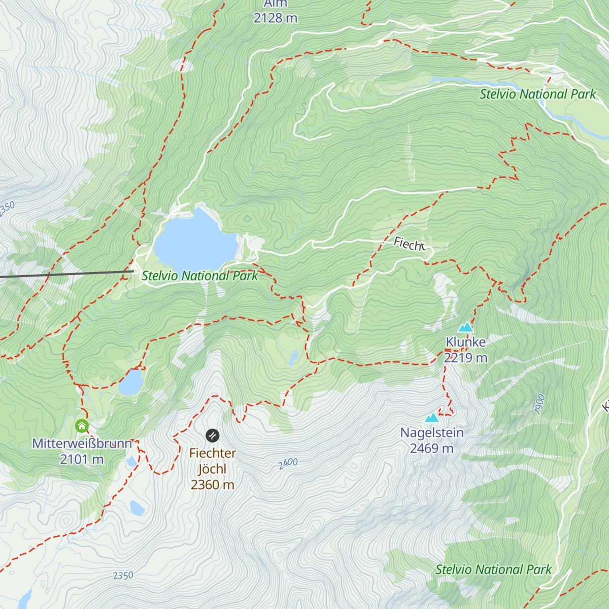 Fiecht Alm - Malga dei Pini map