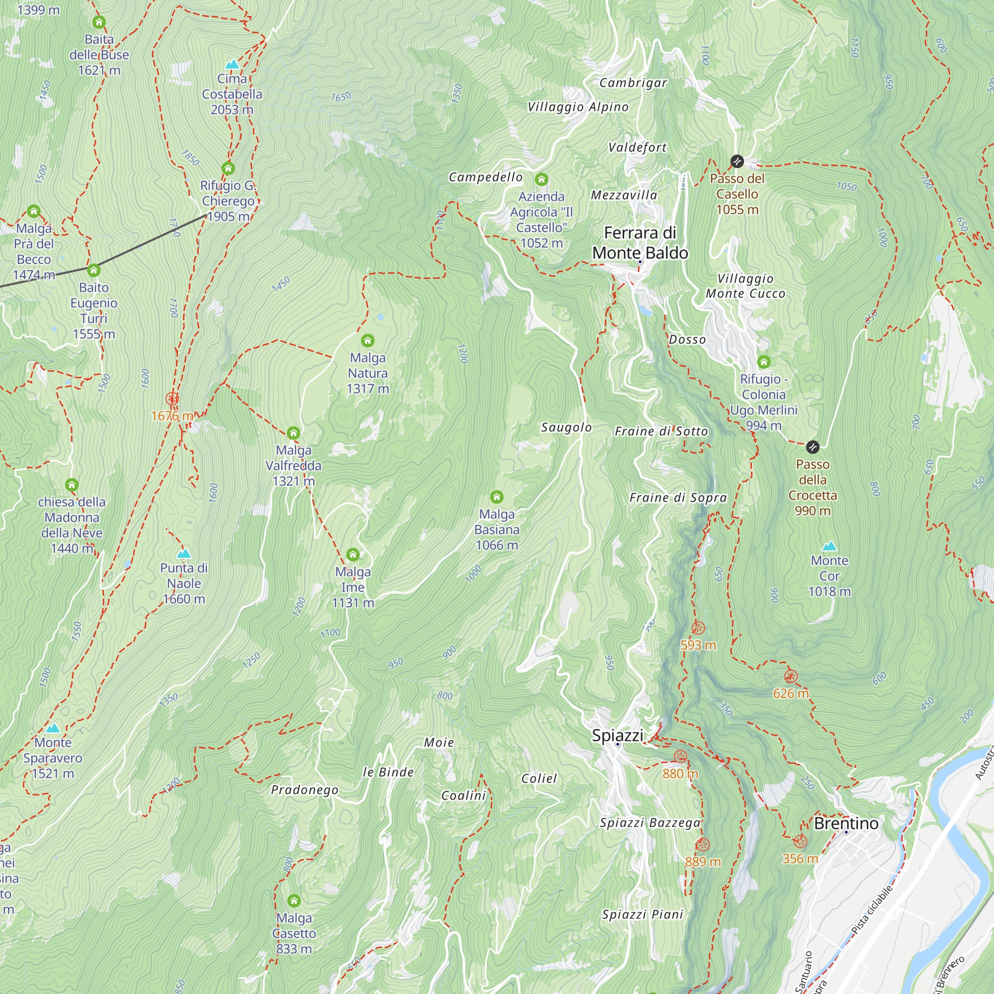 Malga Basiana map