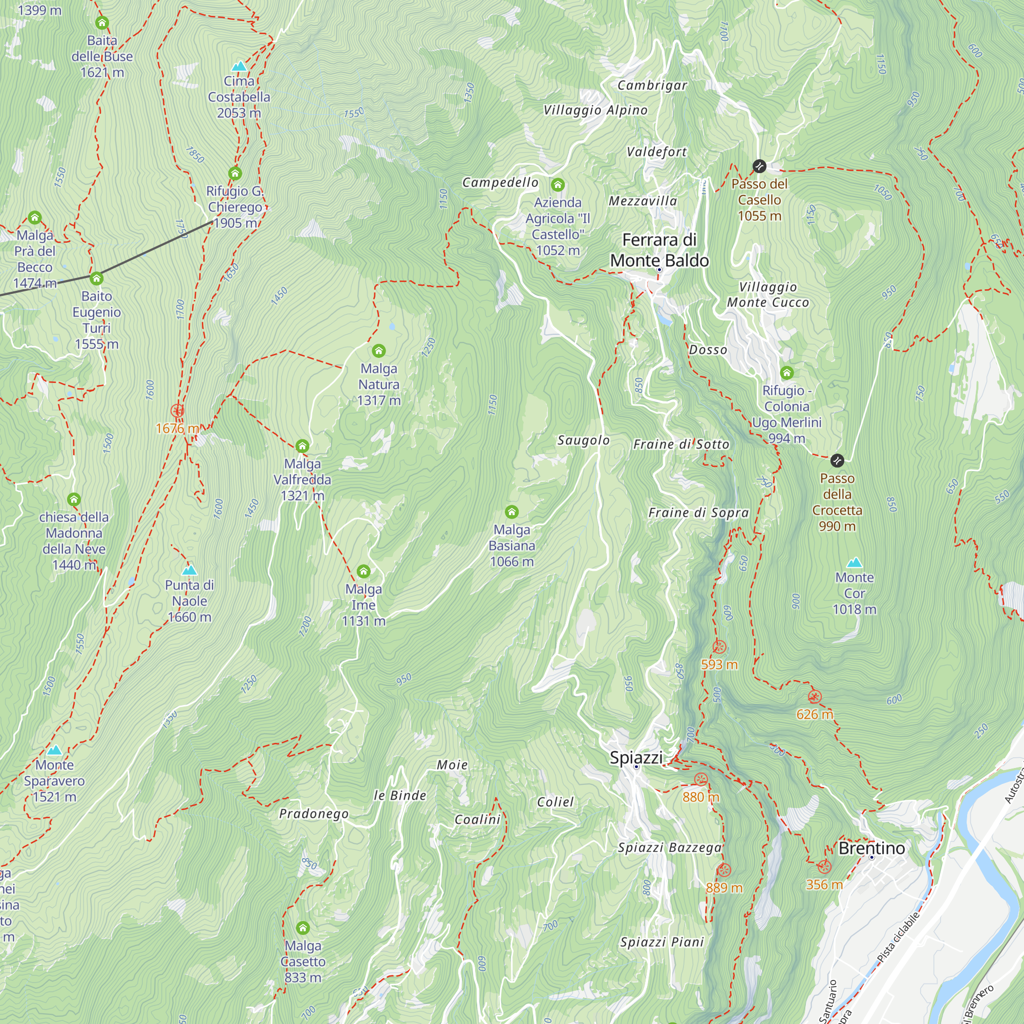 Malga Basiana map