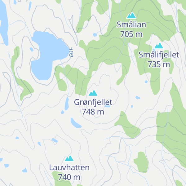 Map of Grønfjellet
