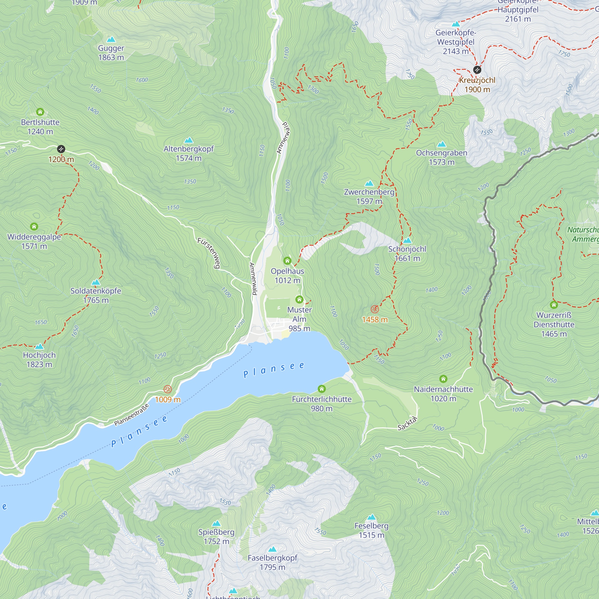 Muster Alm map