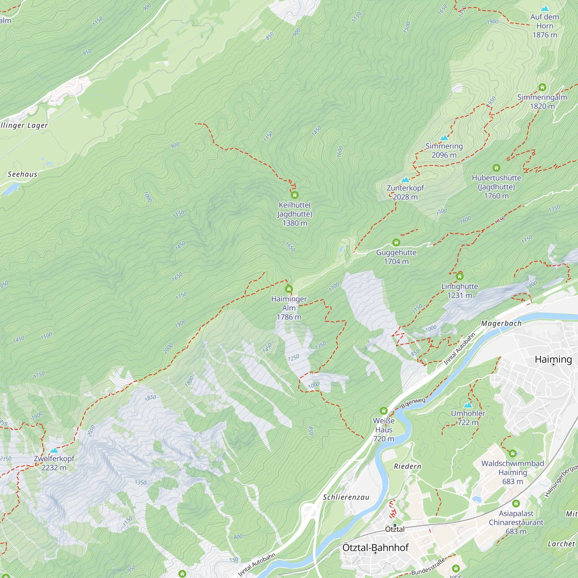 Haiminger Alm map