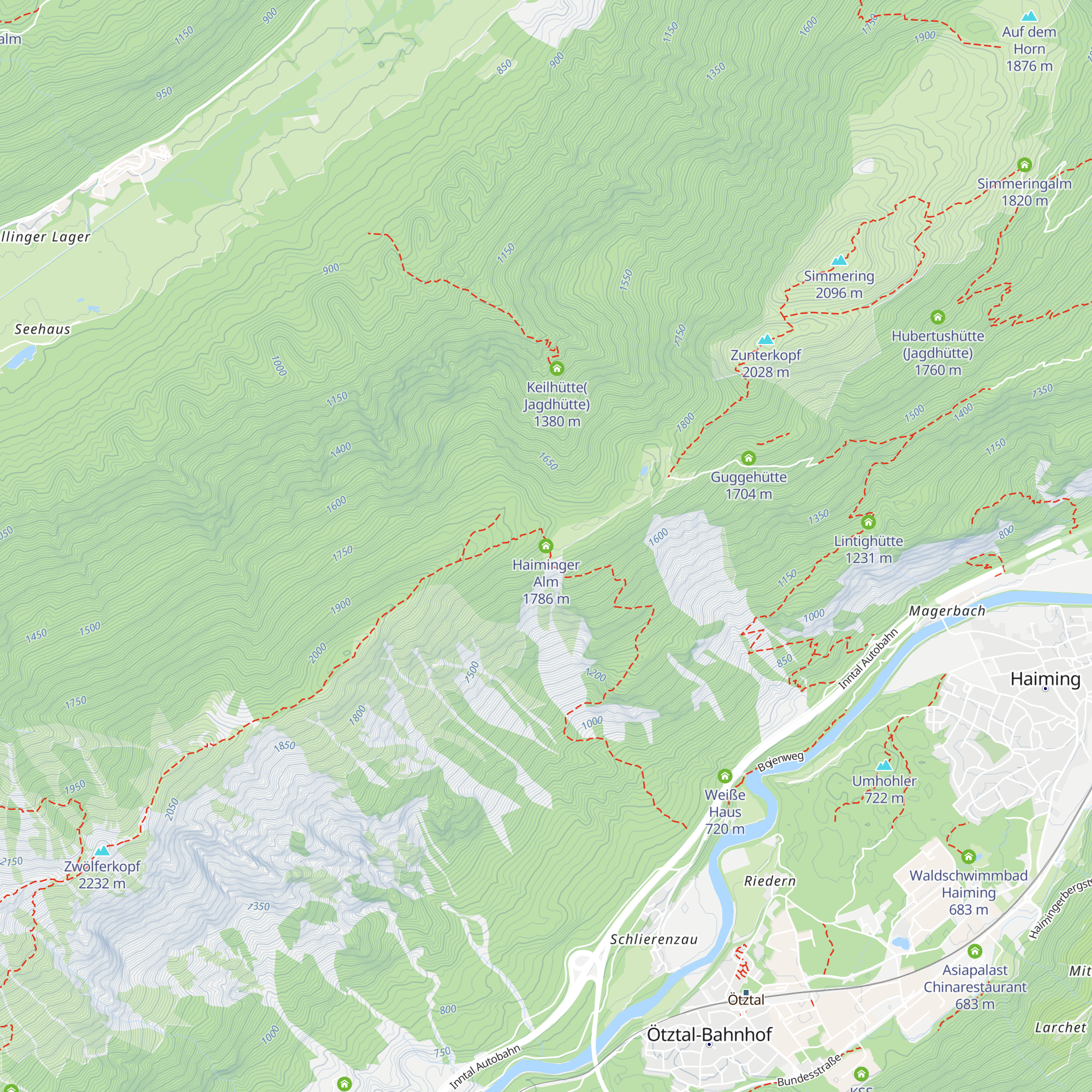 Haiminger Alm map