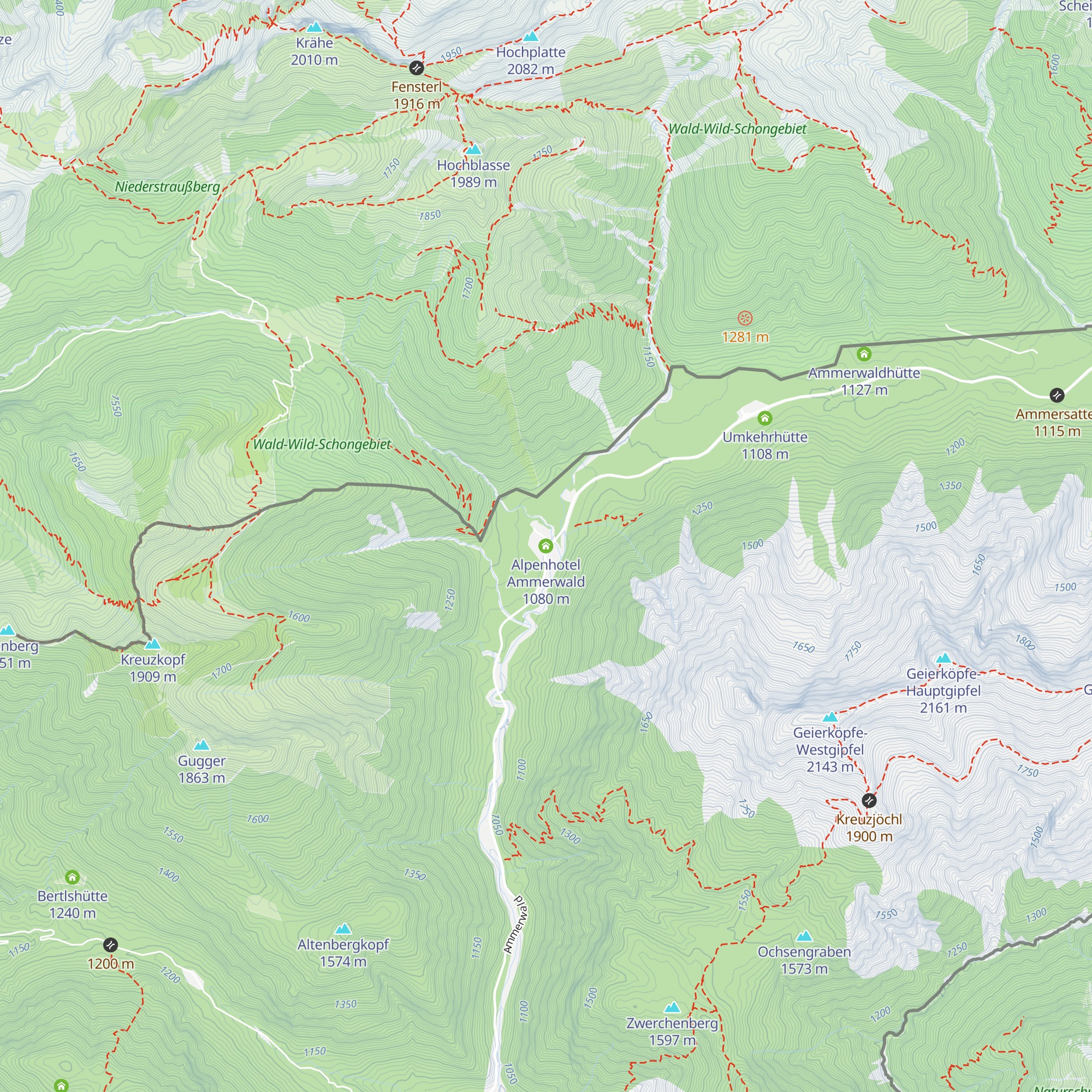Alpenhotel Ammerwald map