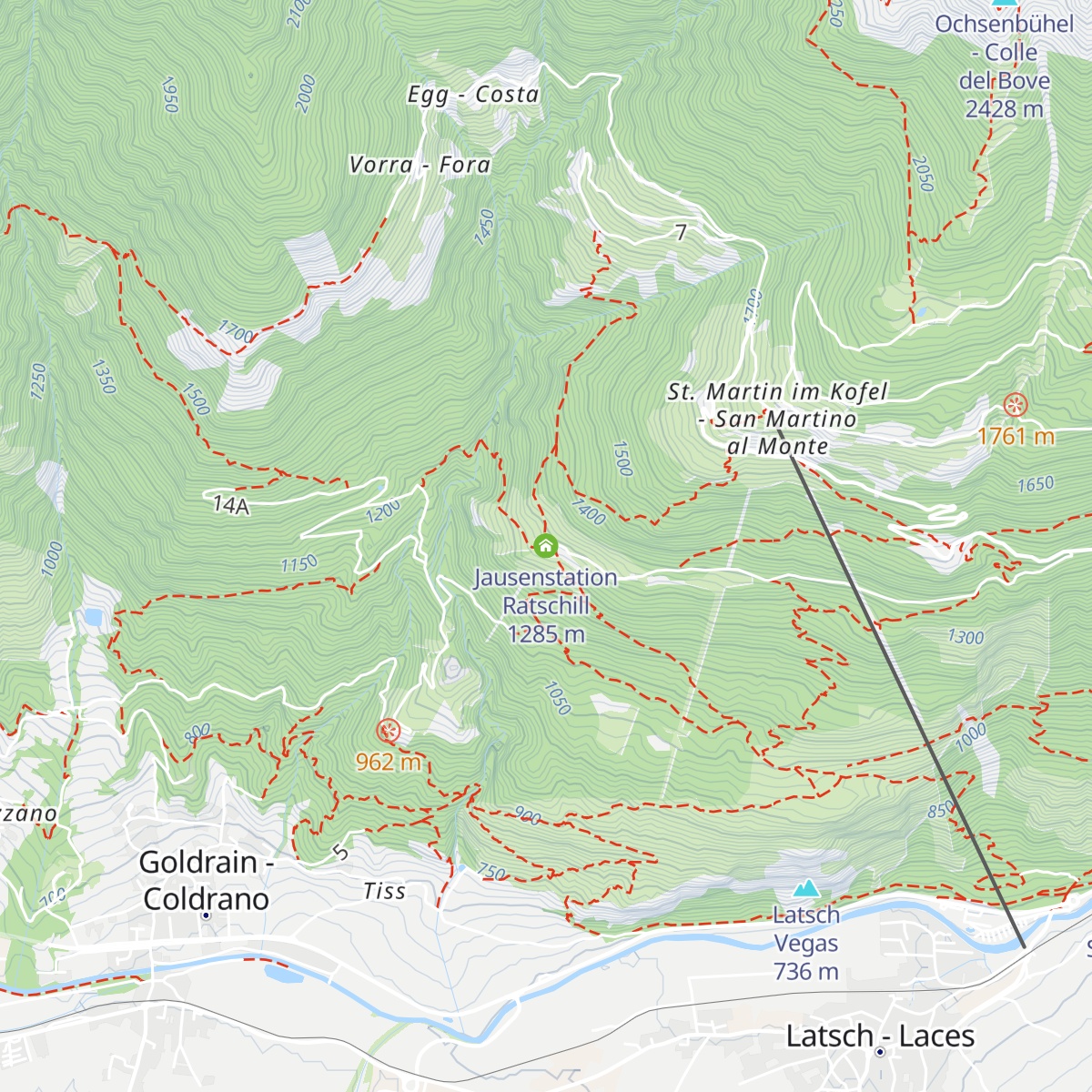 Jausenstation Ratschill map