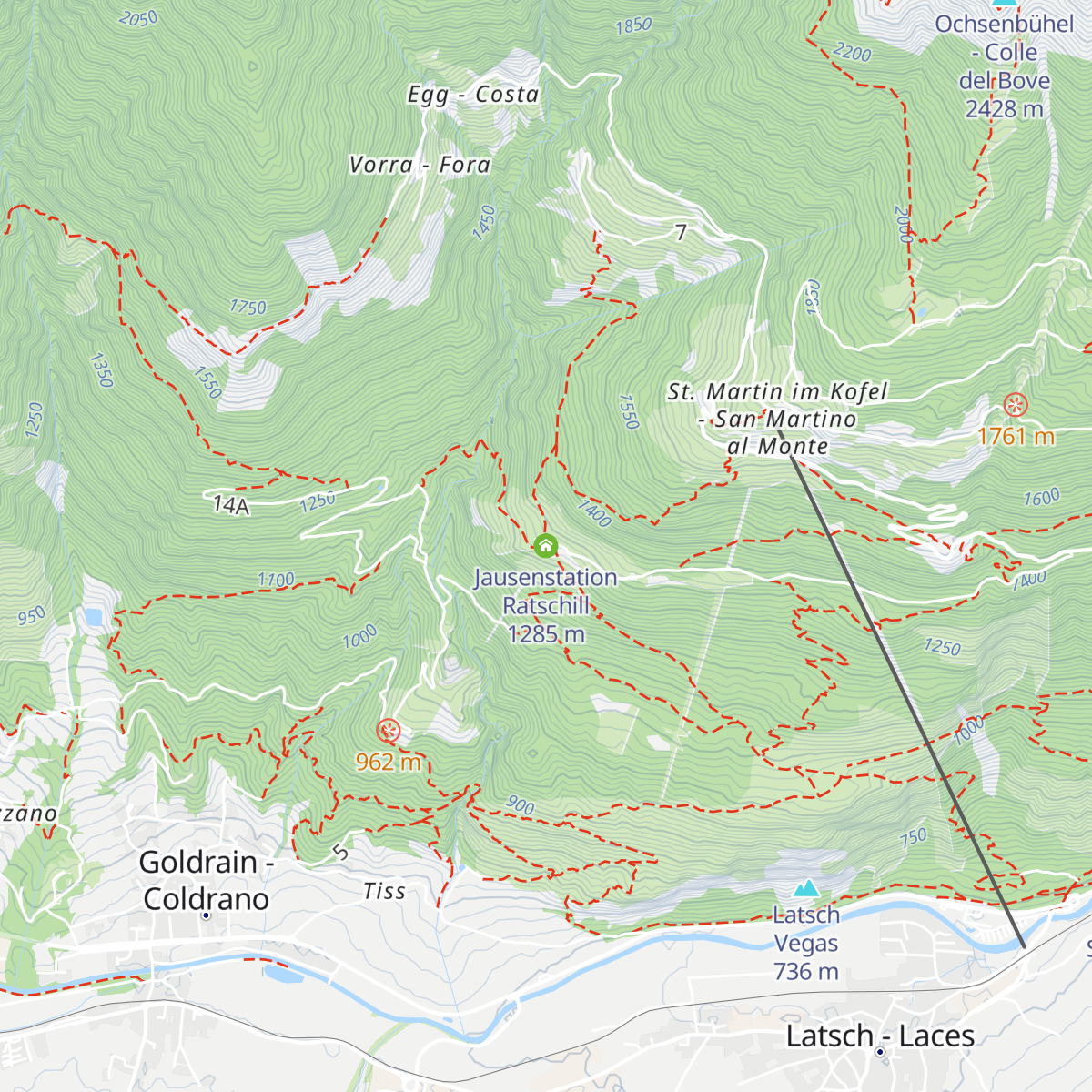 Jausenstation Ratschill map