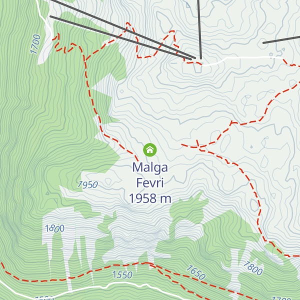 Map of Malga Fevri