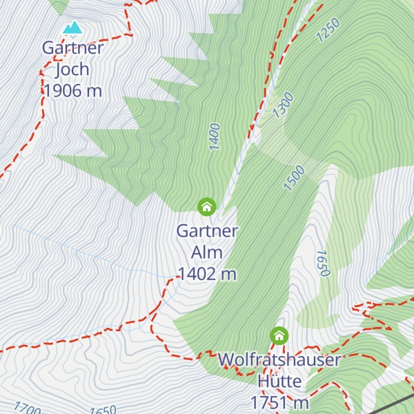 Map of Gartner Alm