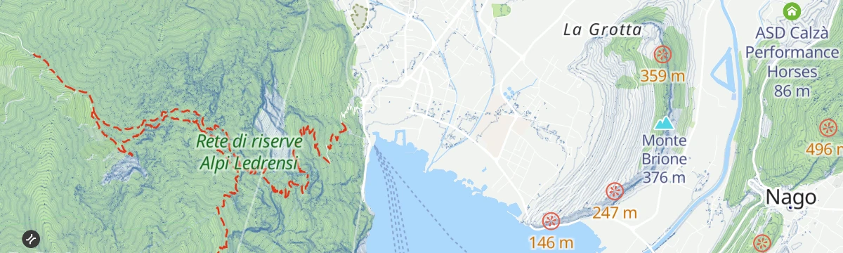 Map of the start of Garda Dolomiti Tour
