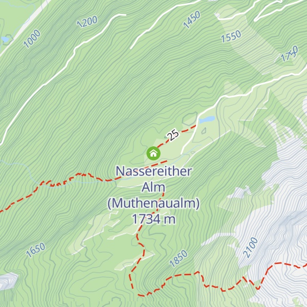 Map of Nassereither Alm (Muthenaualm)