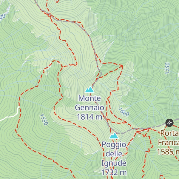 Map of Monte Gennaio