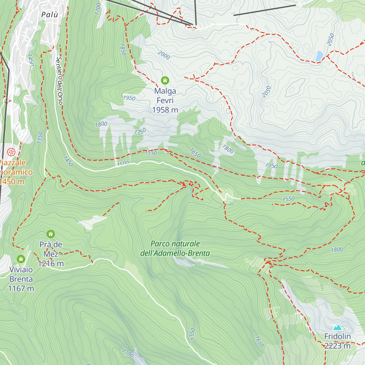 Rifugio Cascate di Mezzo map